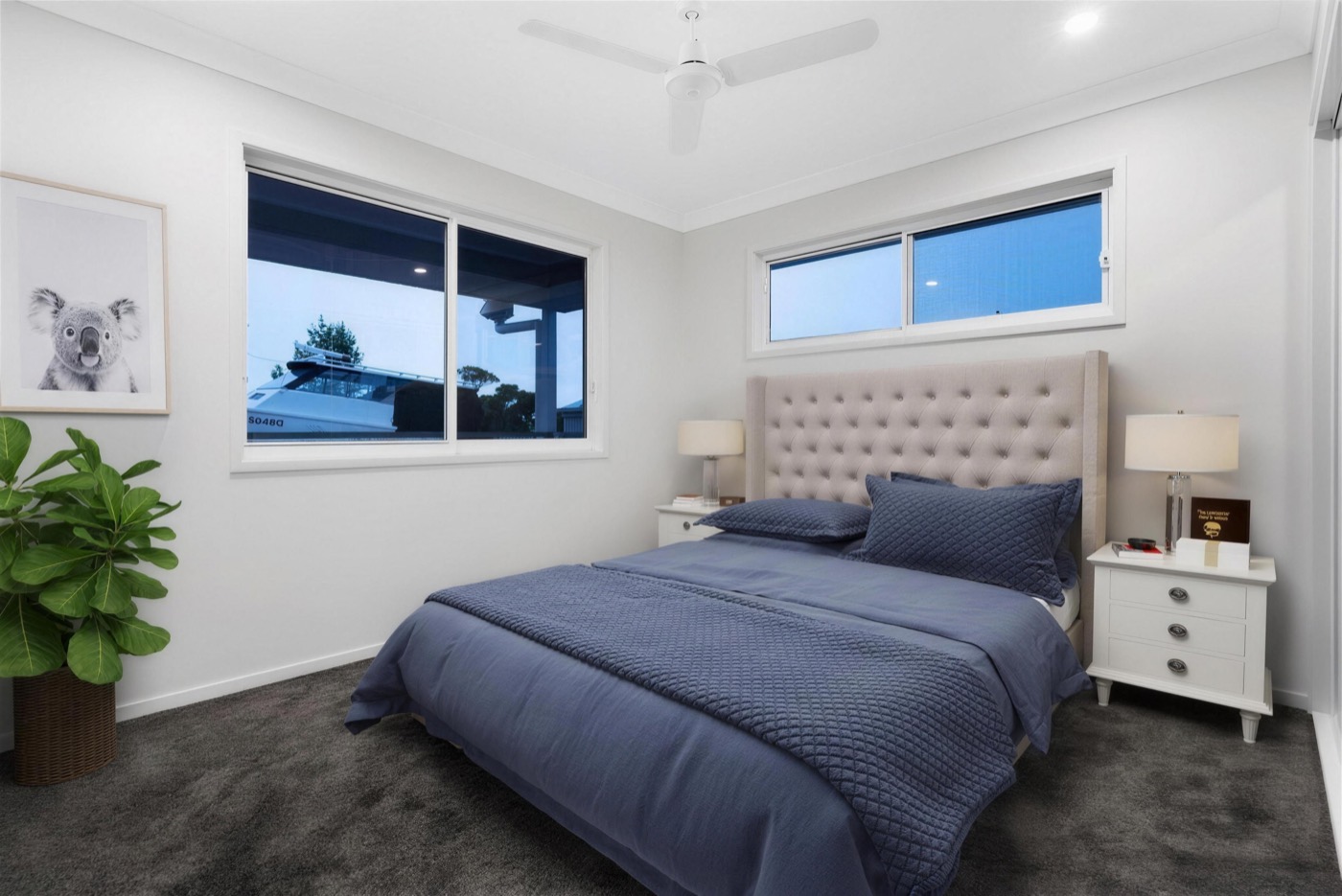 Finished master bedroom interior
